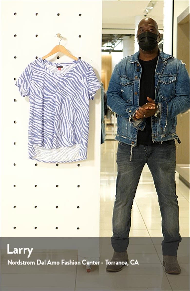 Zebra Print Scoop Neck T-Shirt, sales video thumbnail