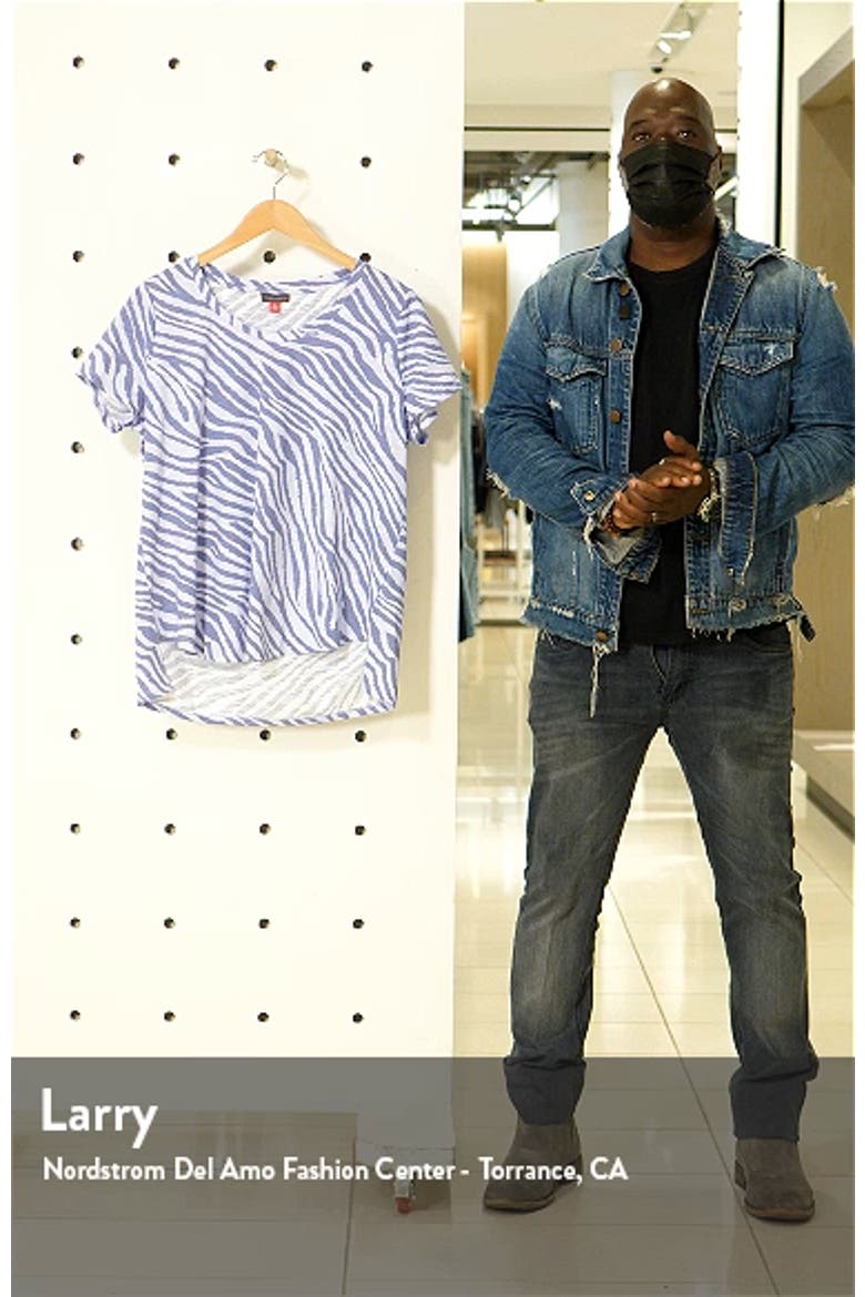 Zebra Print Scoop Neck T-Shirt video