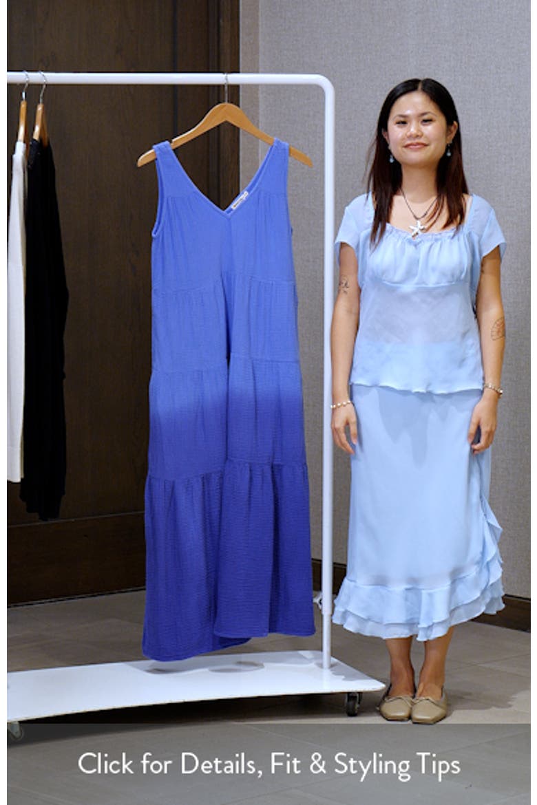 corinne double cloth maxi dress Corinne Sleeveless Double Cloth Cotton Maxi Dress (Women)