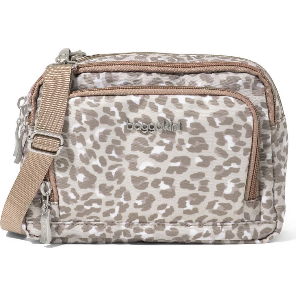 Baggallini Trifecta Rfid Wallet Crossbody Bag In Brown