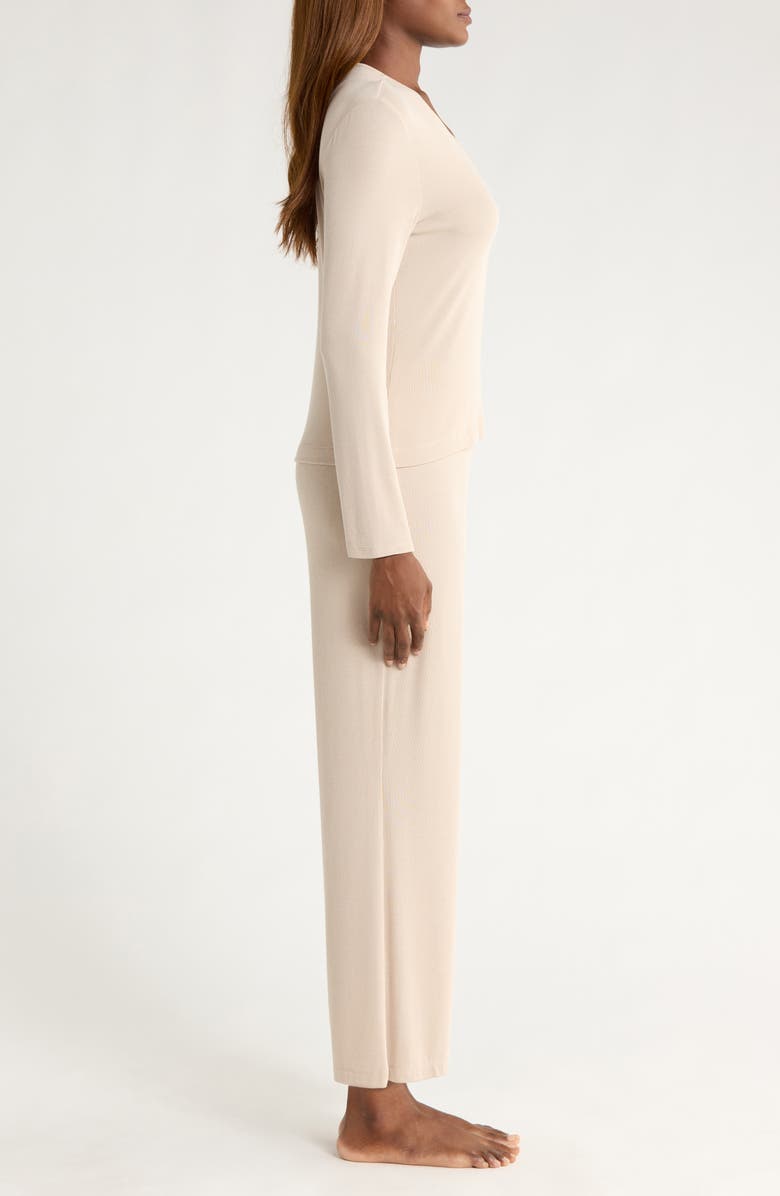 Natori Rib Essentials Pajamas, Alternate, color, Cashmere