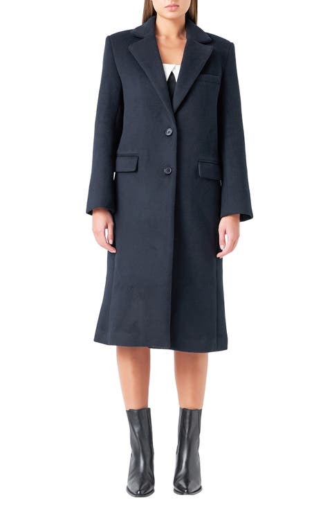 Wool Blend Trench Coat