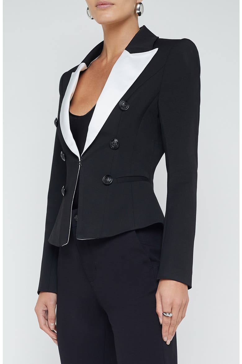 Andalusia Blazer, Alternate, color, BLACK/WHITE