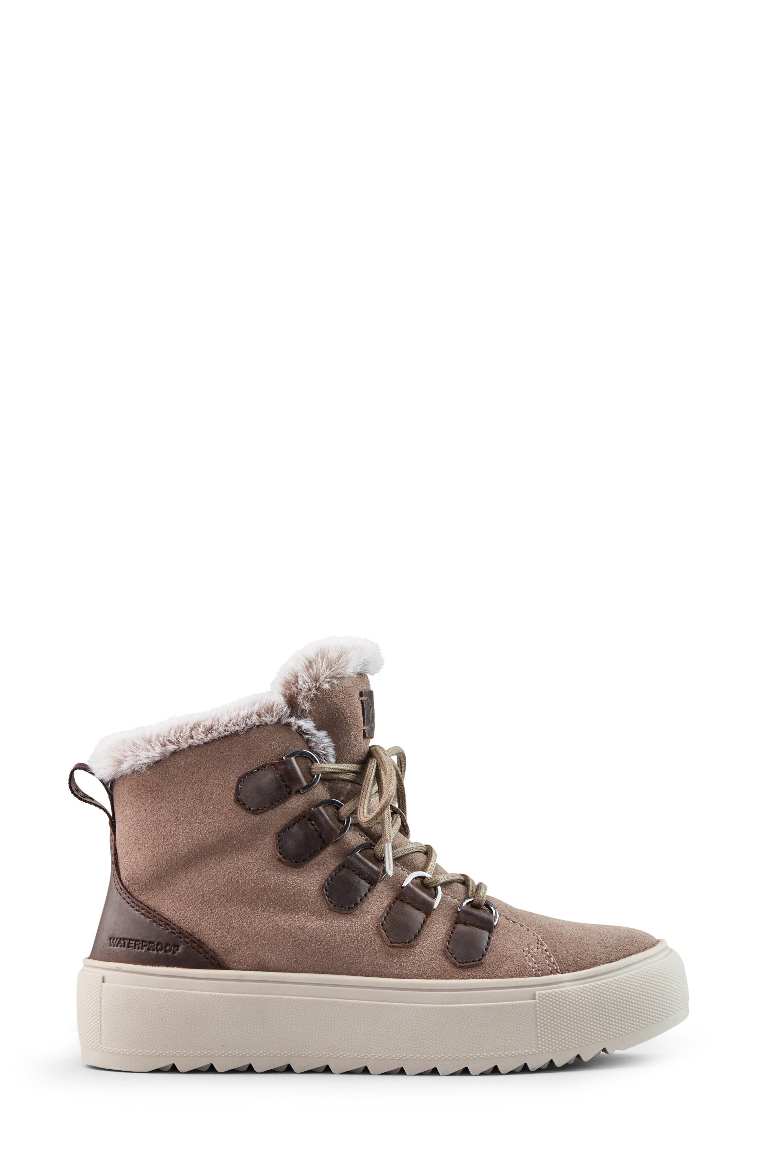 Avril Faux Fur Lined Winter Bootie, Alternate, color, ALMOND-CASK