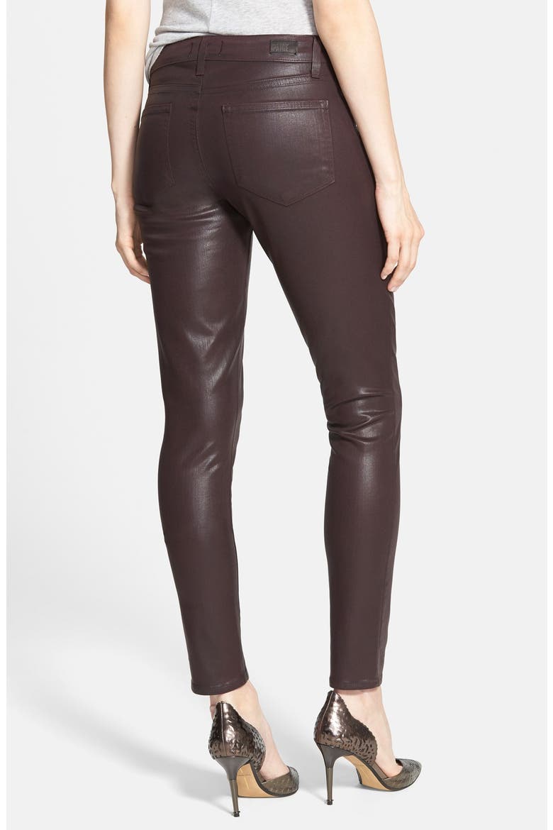 Denim 'Edgemont' Coated Skinny Jeans, Alternate, color, DARK MAUVE PINK