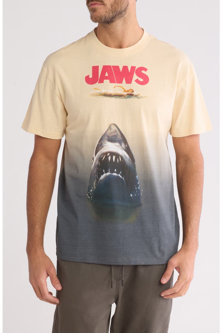 Jaws Cotton Graphic T-Shirt, Main, color, KHAKI
