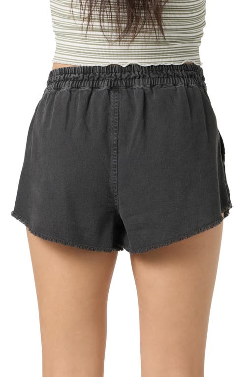 O'neill Sevie Drawstring Cotton Twill Shorts In Black