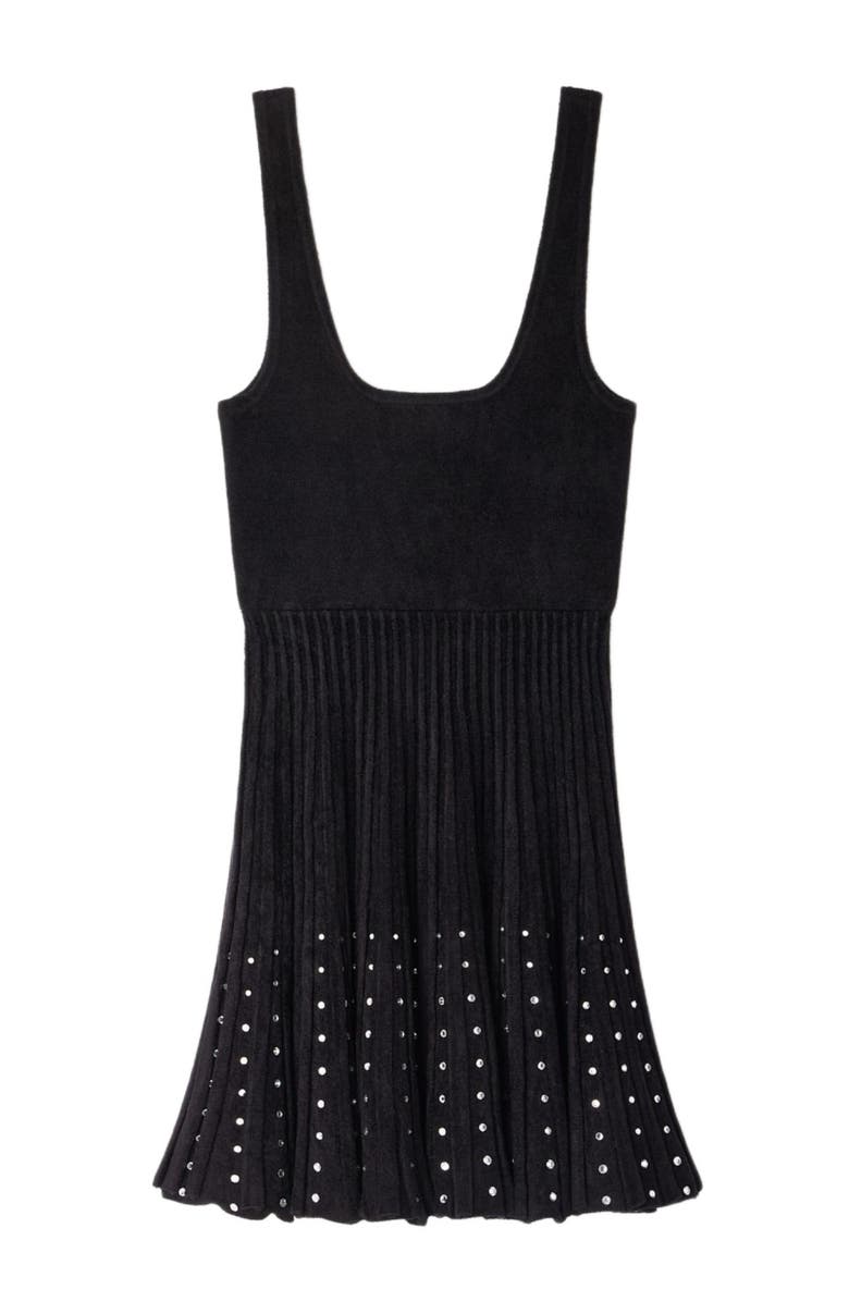 SANDRO Short rhinestone dress, Alternate, color, Black