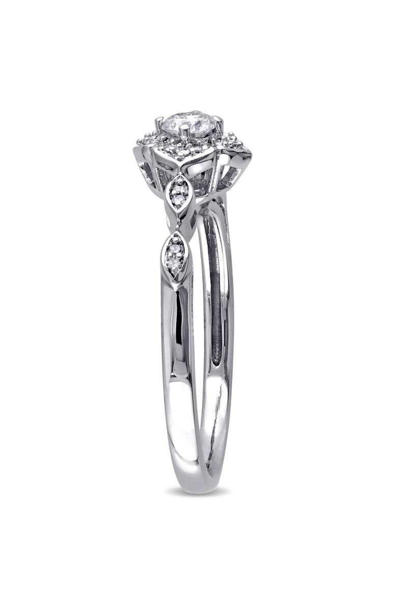 Julianna B. 1/5 CTTW Diamond Cluster Engagement Ring 10k, Alternate, color, 10K White Gold