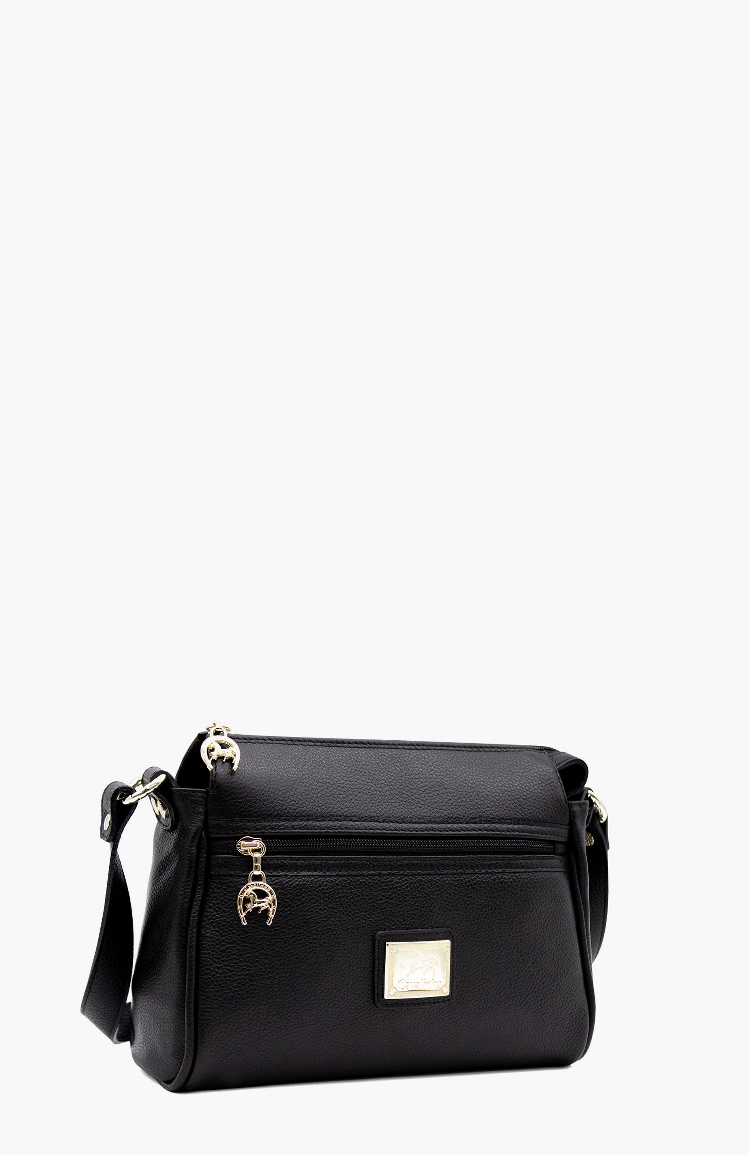 Muse 373 Pebbled Leather Crossbody Bag, Alternate, color, Black