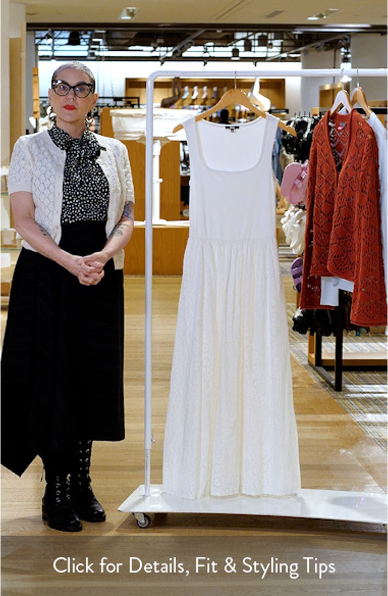 Morel Eyelet Sleeveless Maxi Sundress, sales video thumbnail