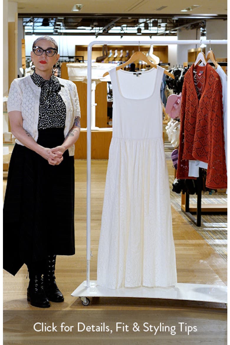 Morel Eyelet Sleeveless Maxi Sundress video