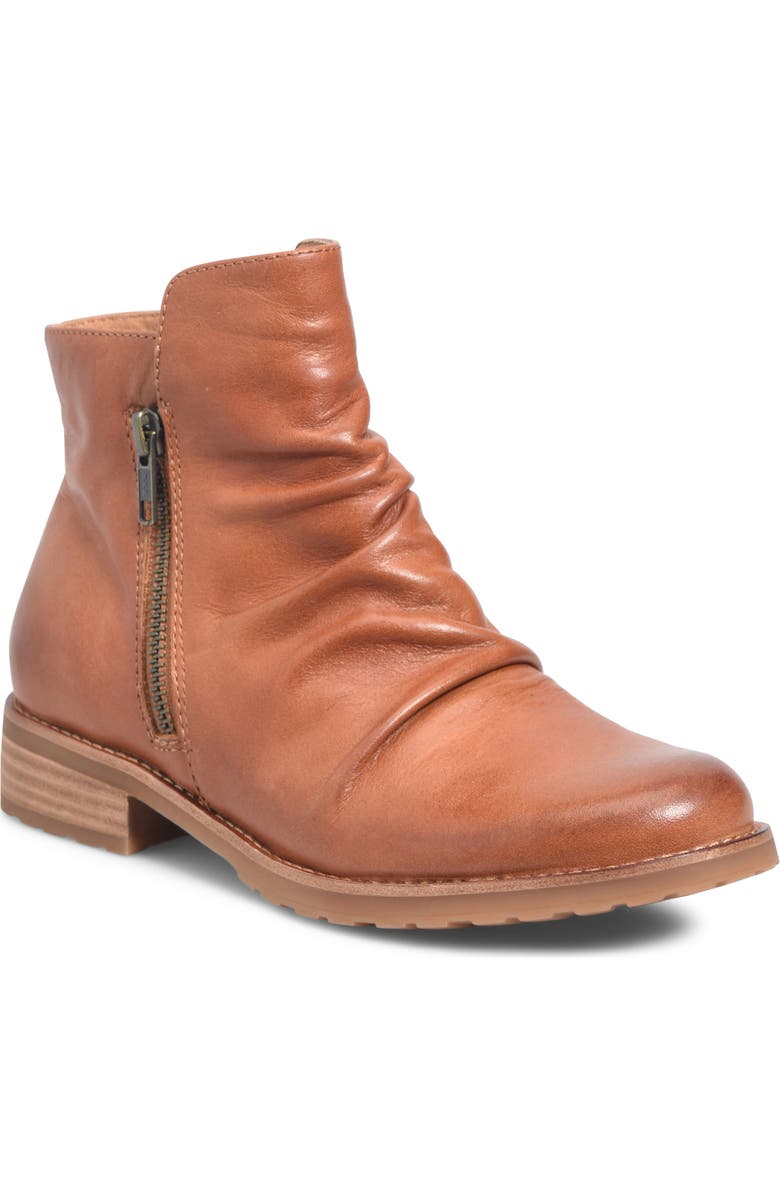 Söfft Beckie II Ruched Bootie, Main, color, Luggage