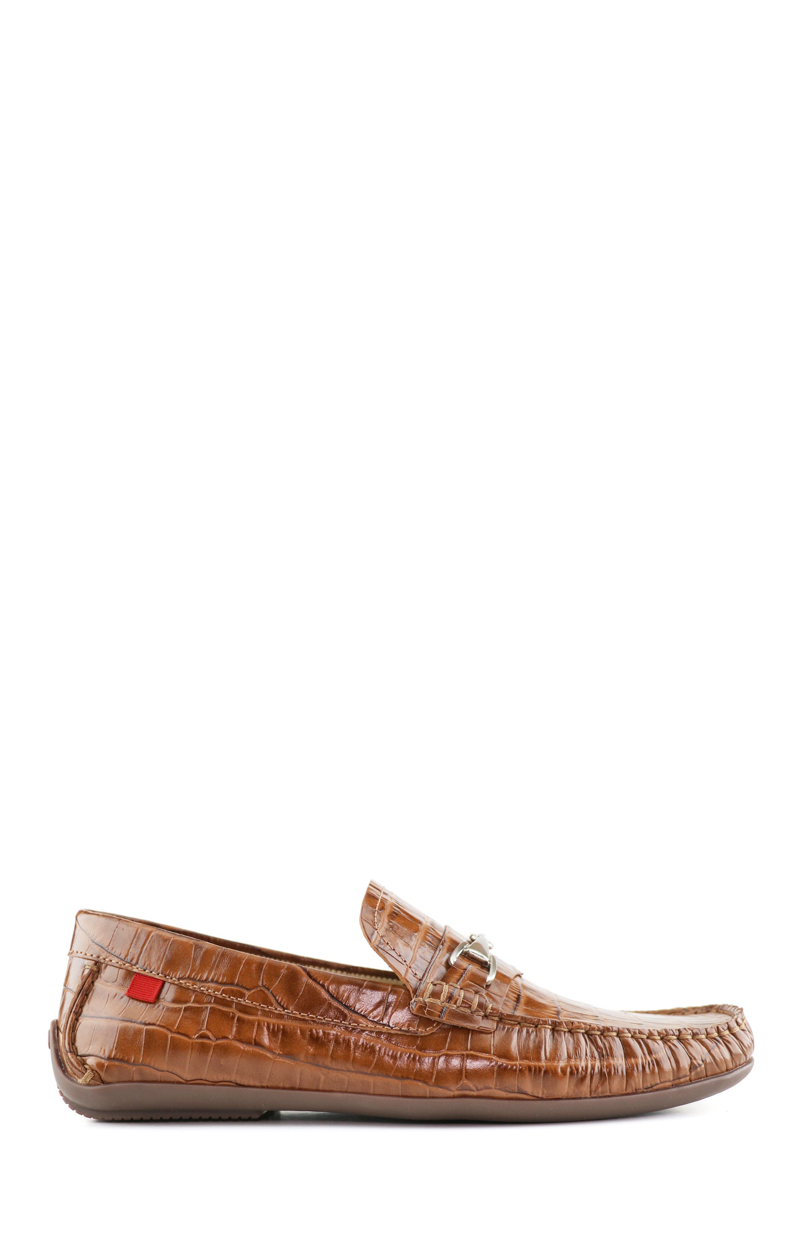 Park Ave 2 Leather Buckle Loafer, Alternate, color, Cognac Croco