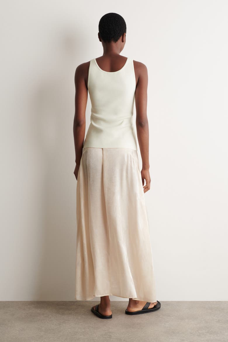 Jacquard Handkerchief Midi Skirt, Alternate, color, CREAM