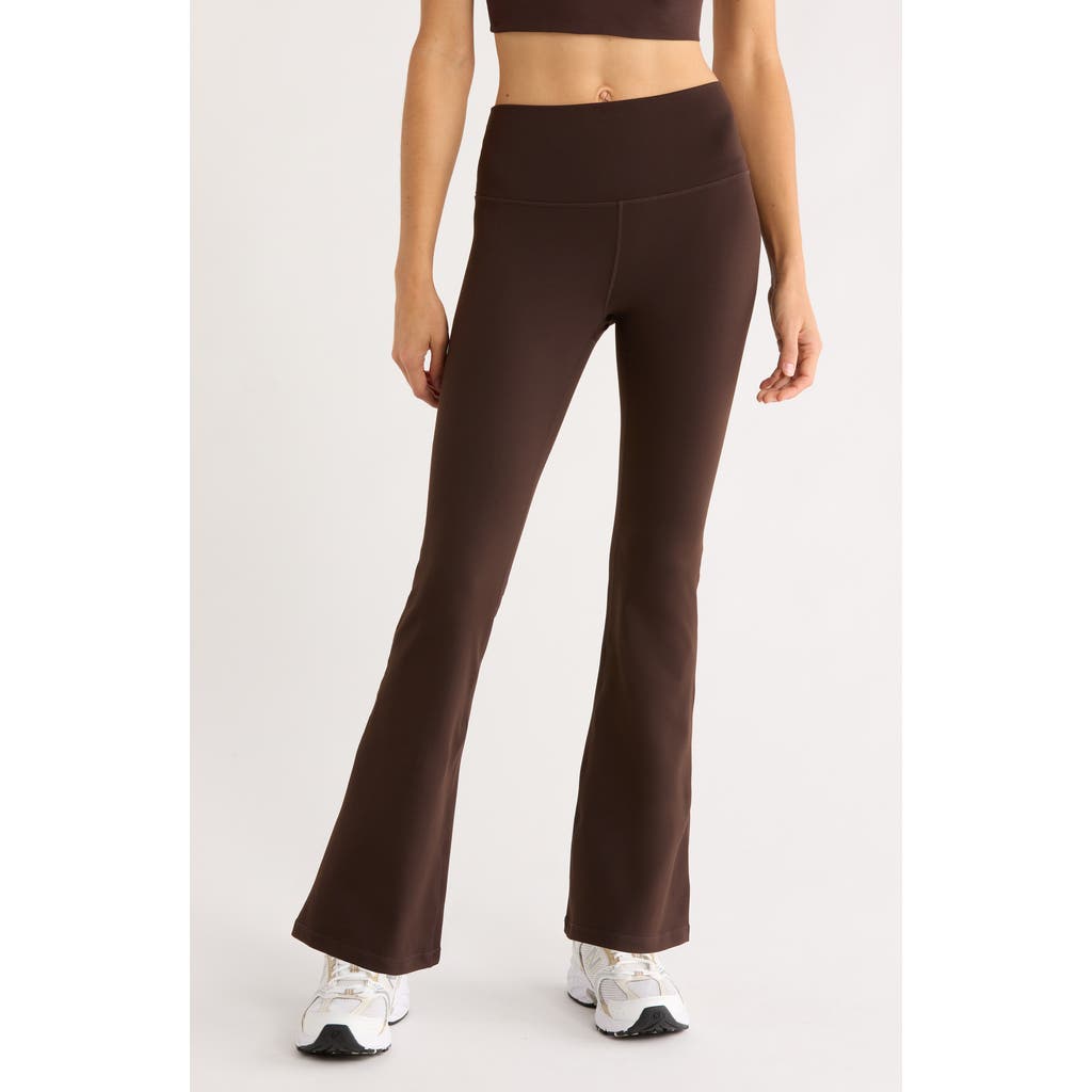 Zella Flex High Waist Flare Leg Pants In Brown