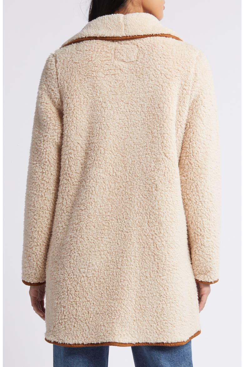Shawl Collar Faux Fur Jacket, Alternate, color, OATMEAL