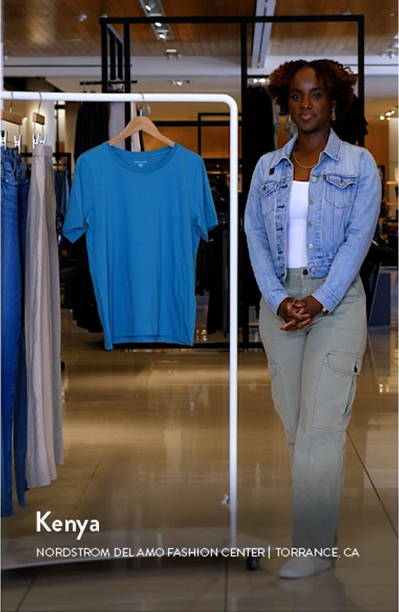 Crewneck Organic Cotton Jersey Top, sales video thumbnail