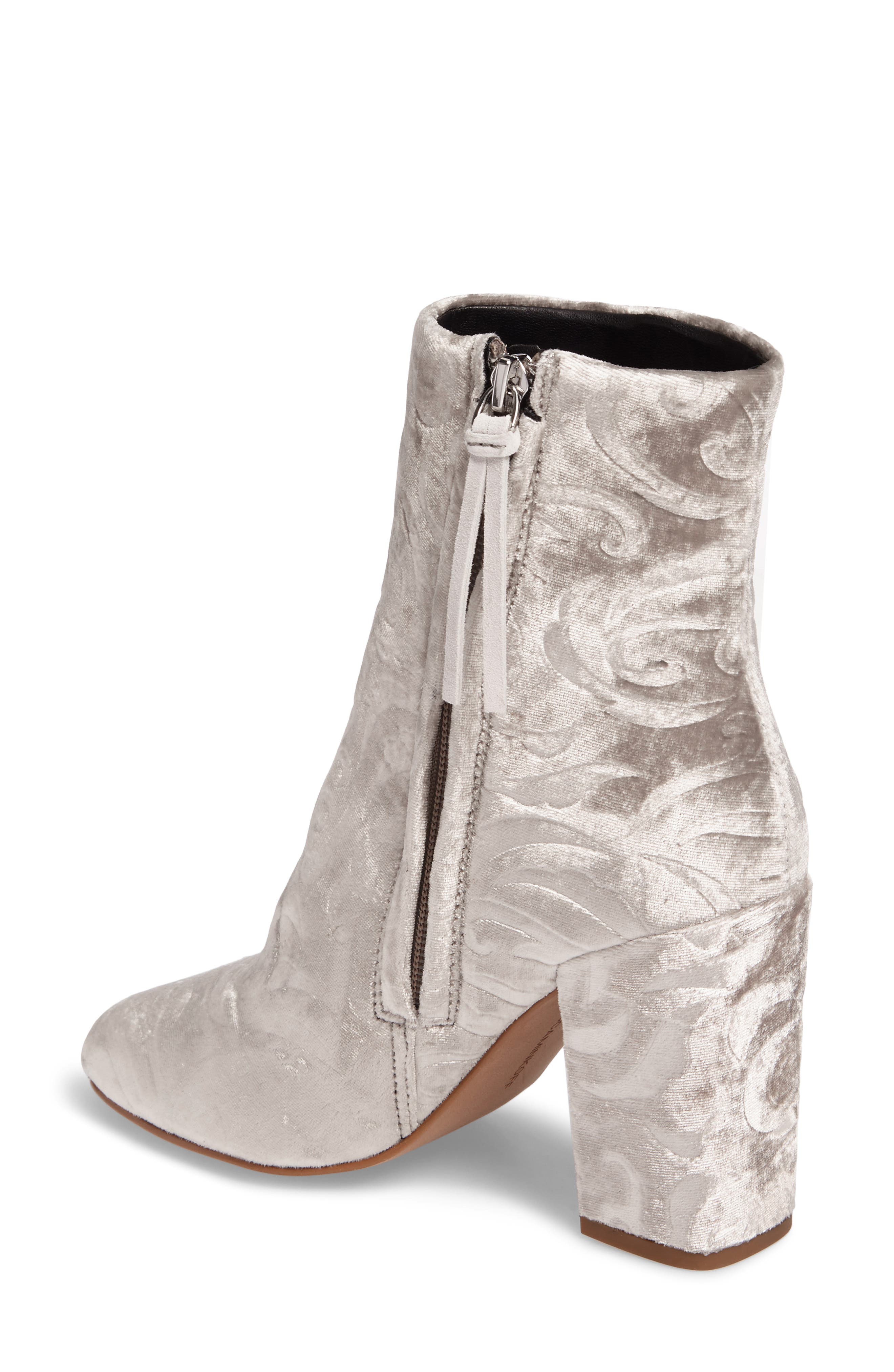 Floral Velvet Bootie, Alternate, color, SAND FLORAL VELVET