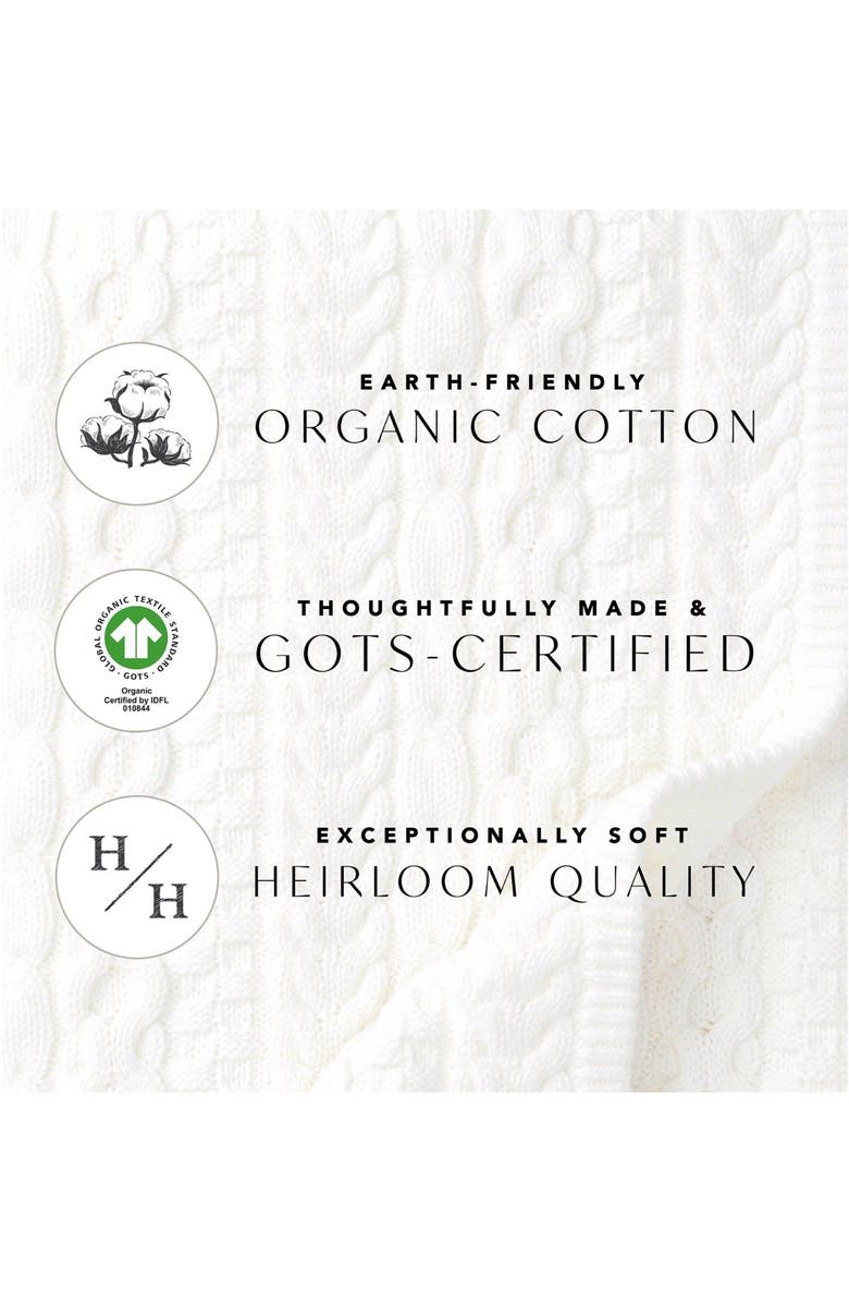 Hope & Henry Boys' Organic Tipped Cardigan, Kids, Alternate, color, White With Navy And Green