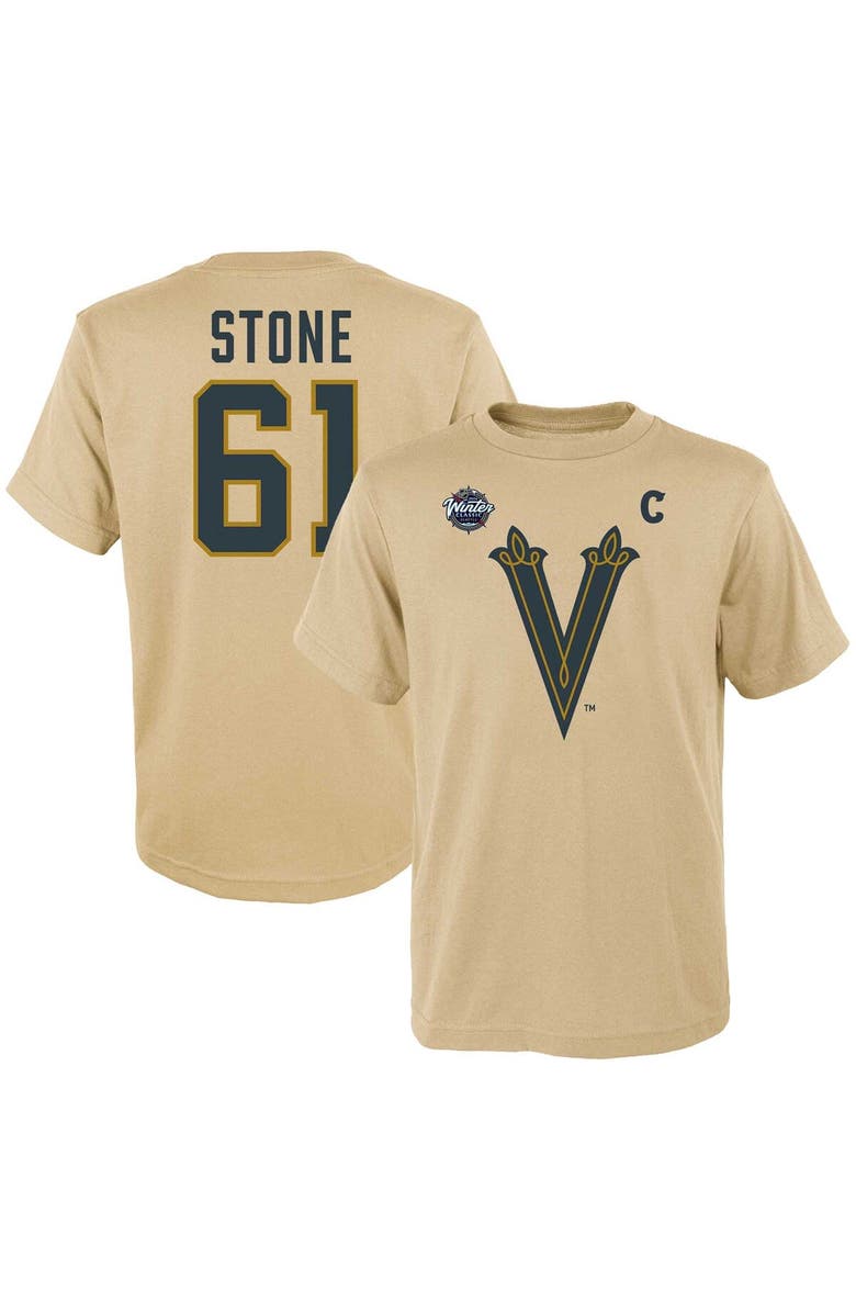 Outerstuff Youth Mark Stone Cream Vegas Golden Knights 2024 NHL Winter Classic Name & Number T-Shirt, Alternate, color, 