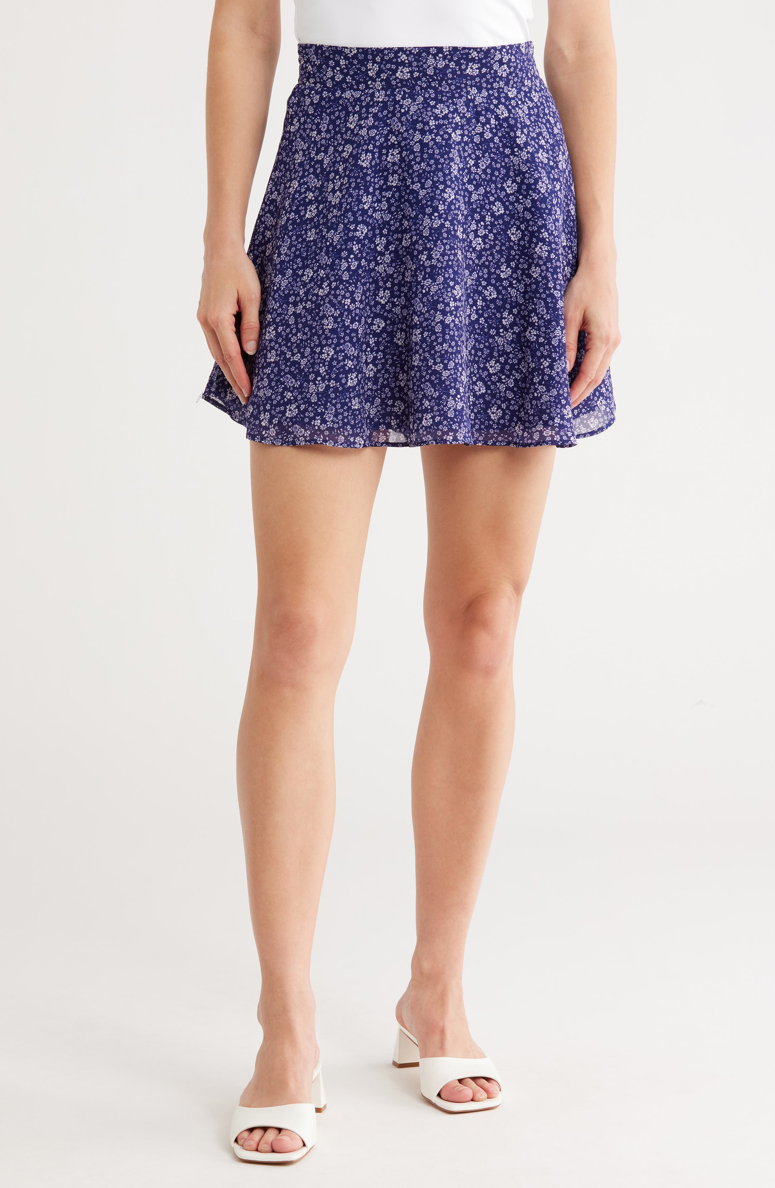 Urban Social Ditsy Print Skirt