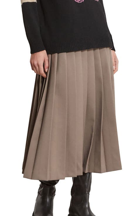 Pleated Midi Skirt