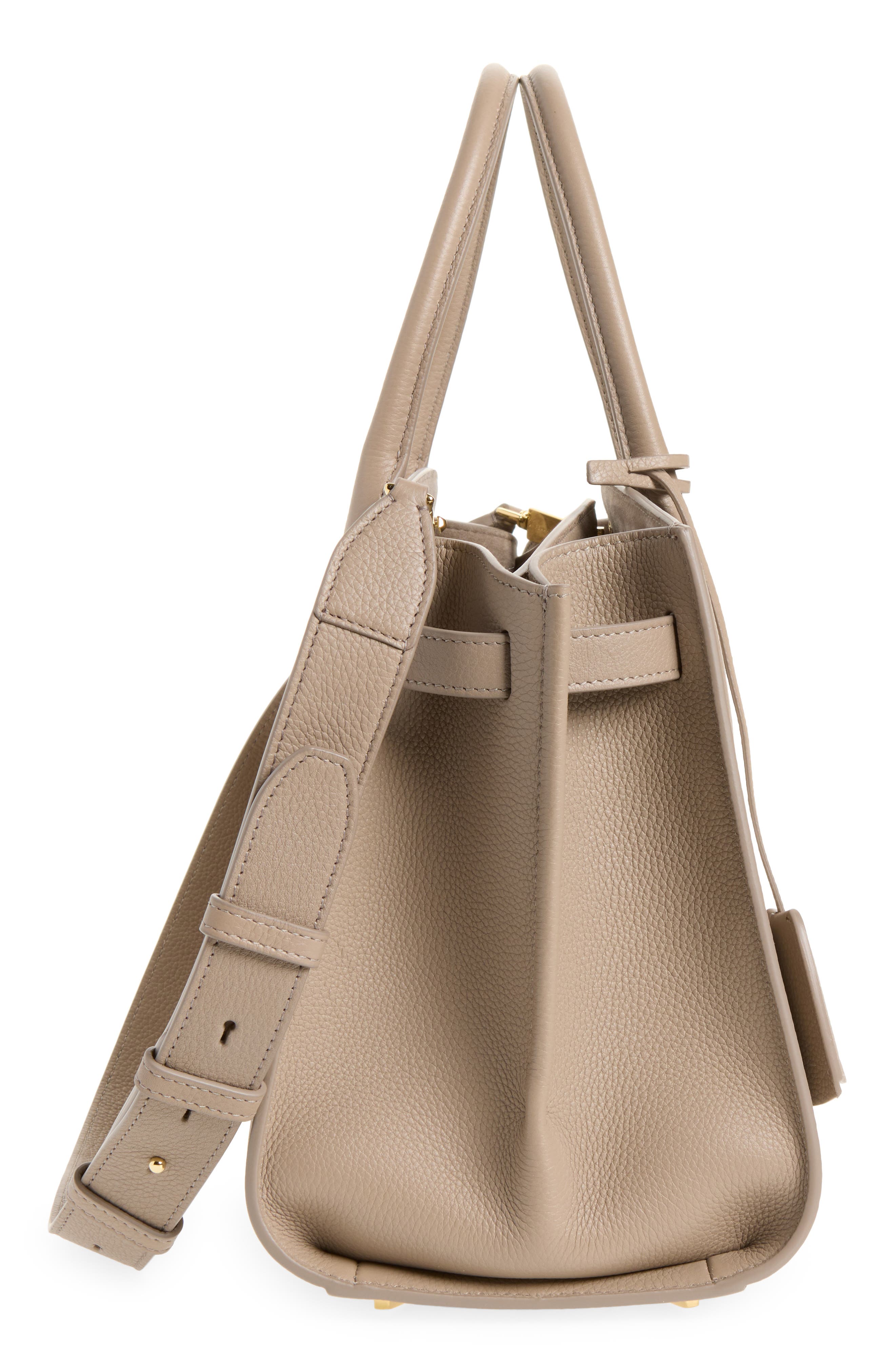 FERRAGAMO Small The Studio Soft Leather Top Handle Bag, Alternate, color, Warm Taupe