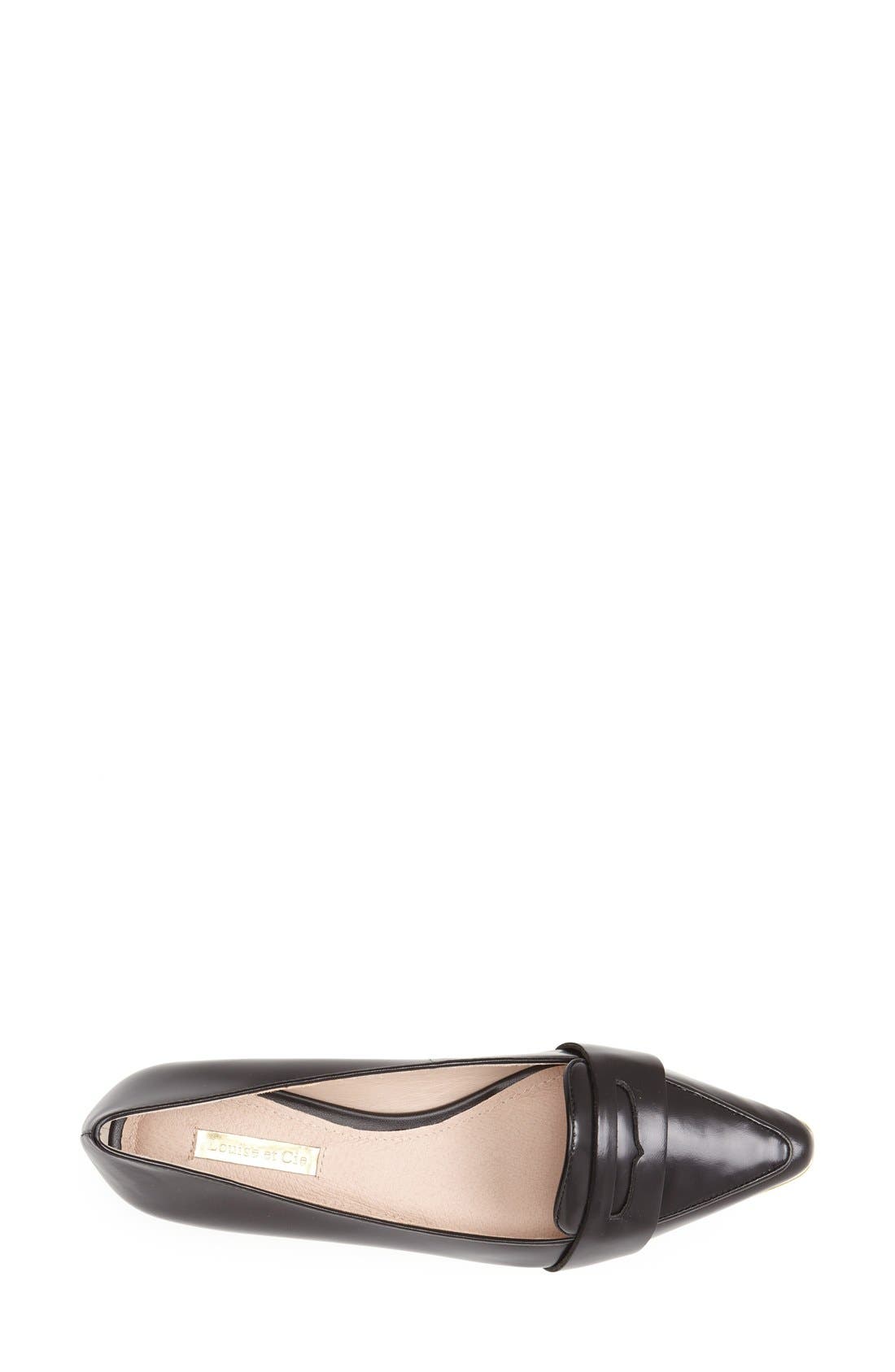 'Duvalia' Pointed Toe Loafer Flat, Alternate, color, BLACK