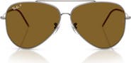 Ray-Ban Reverse 62mm Oversize Aviator Sunglasses