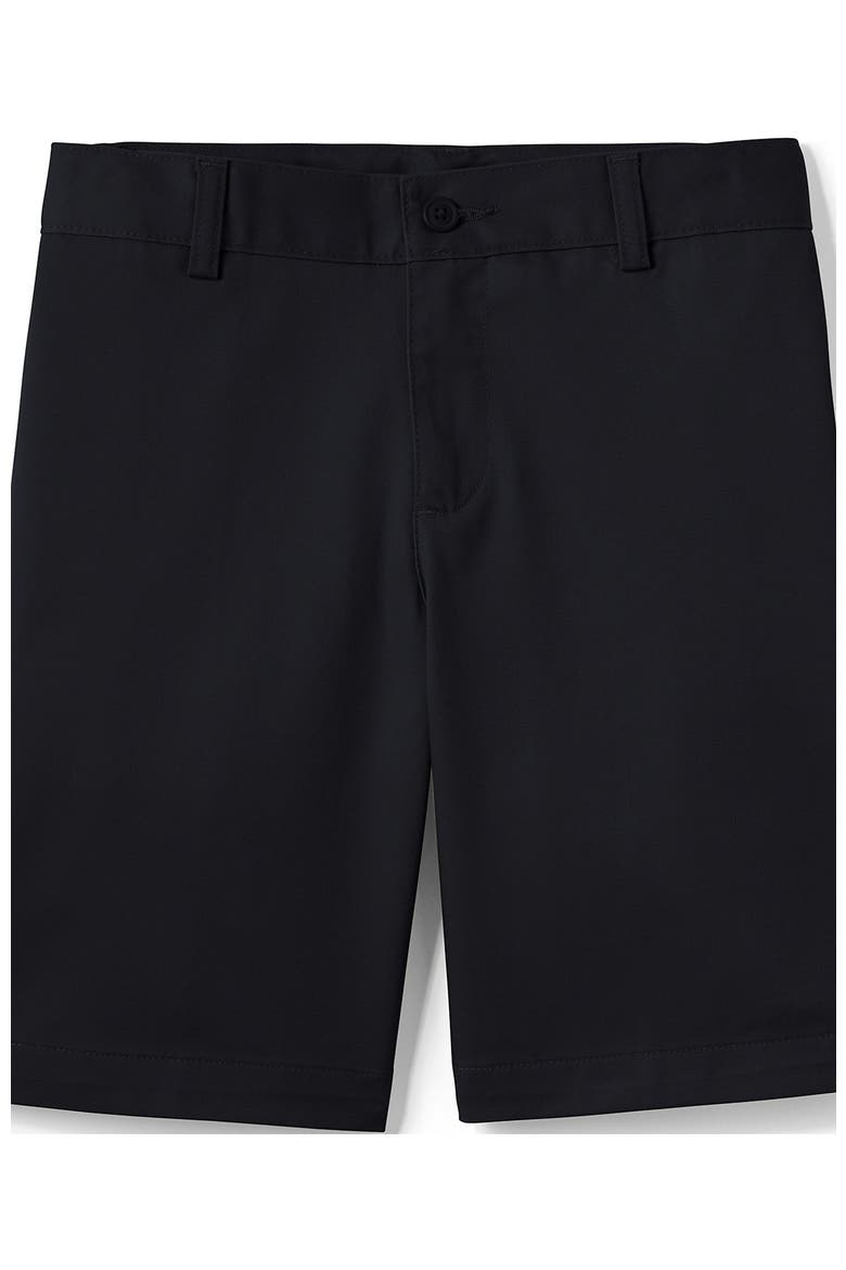 School Uniform Boys Plain Front Blend Chino Shorts, Alternate, color, Black