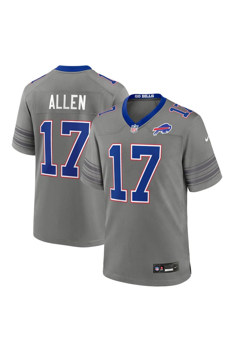 Men's Nike Josh Allen Gray Buffalo Bills Nickel City Game Jersey, Main, color, Gray