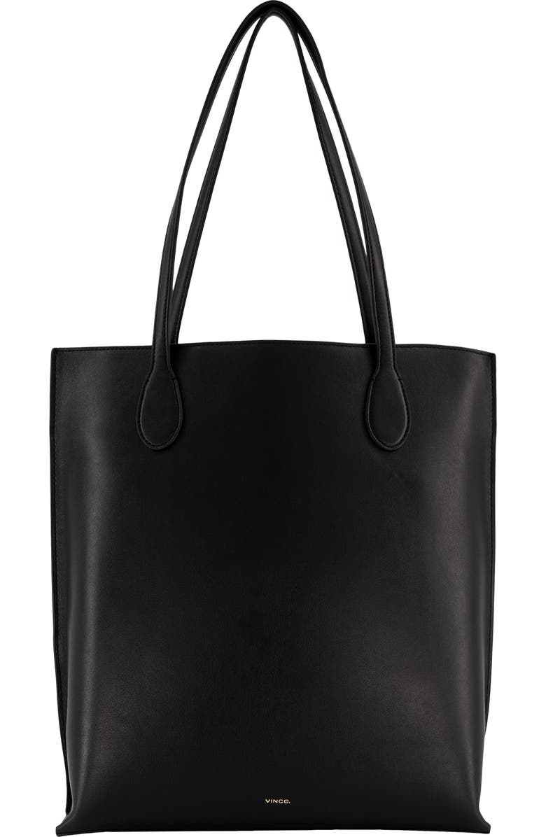 Vince Athene Leather Tote, Main, color, Black
