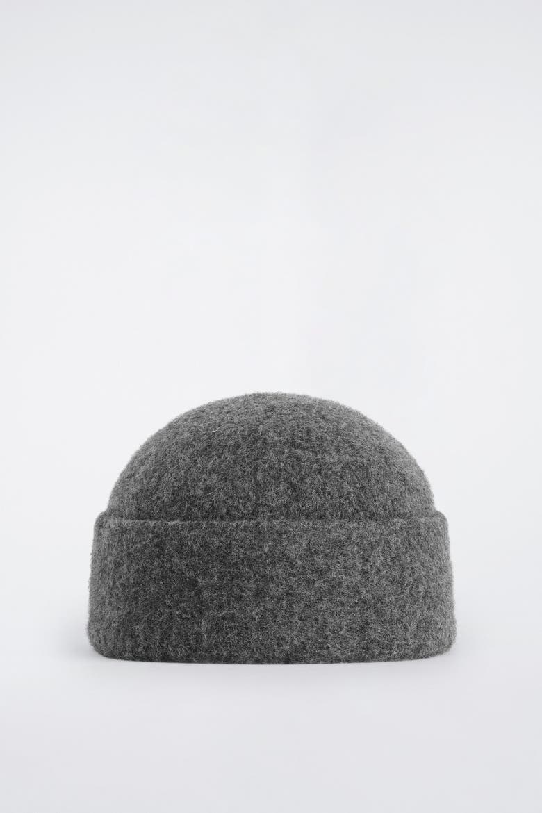 Felted Wool Beanie, Main, color, GRAY MÉLANGE