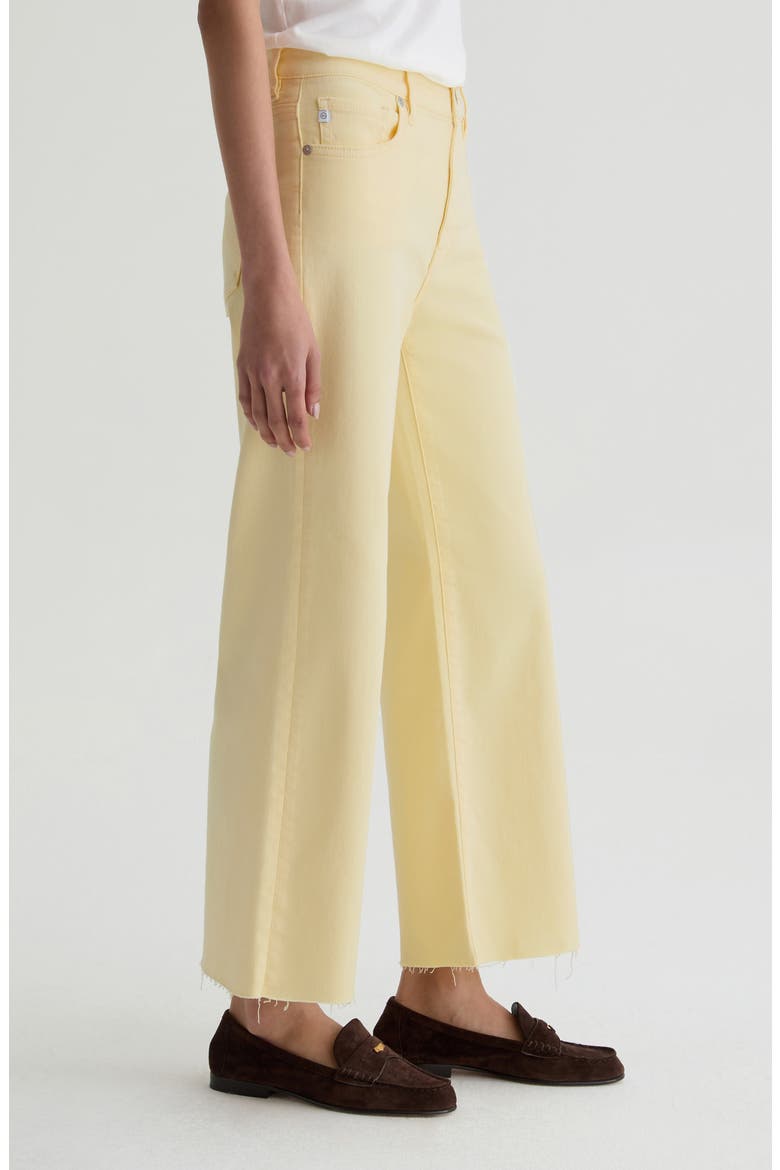 Saige Raw Hem Ankle Wide Leg Jeans, Alternate, color, SUNLIGHT YELLOW
