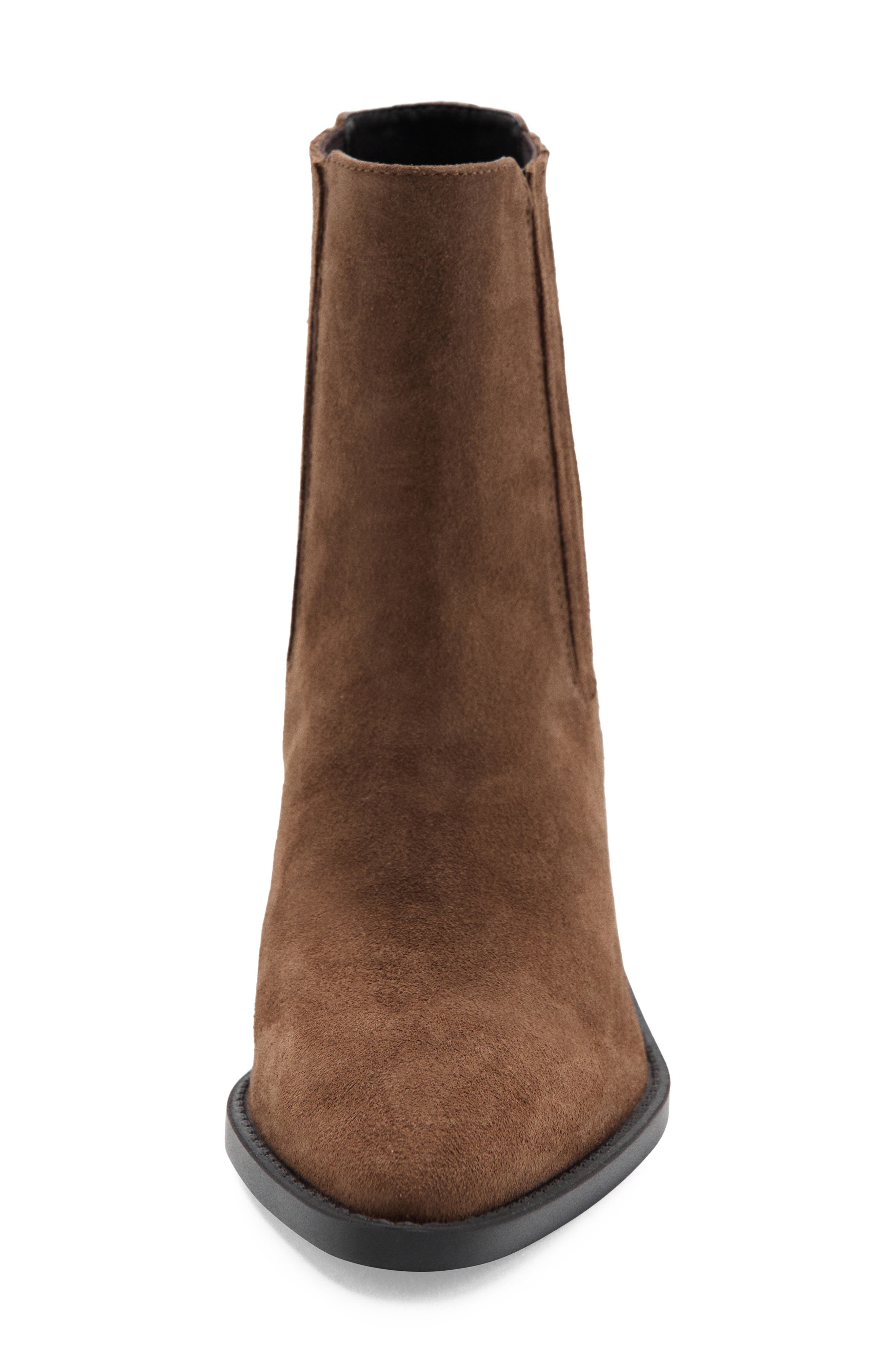 Leather Block Heel Bootie, Alternate, color, TOBACCO BROWN