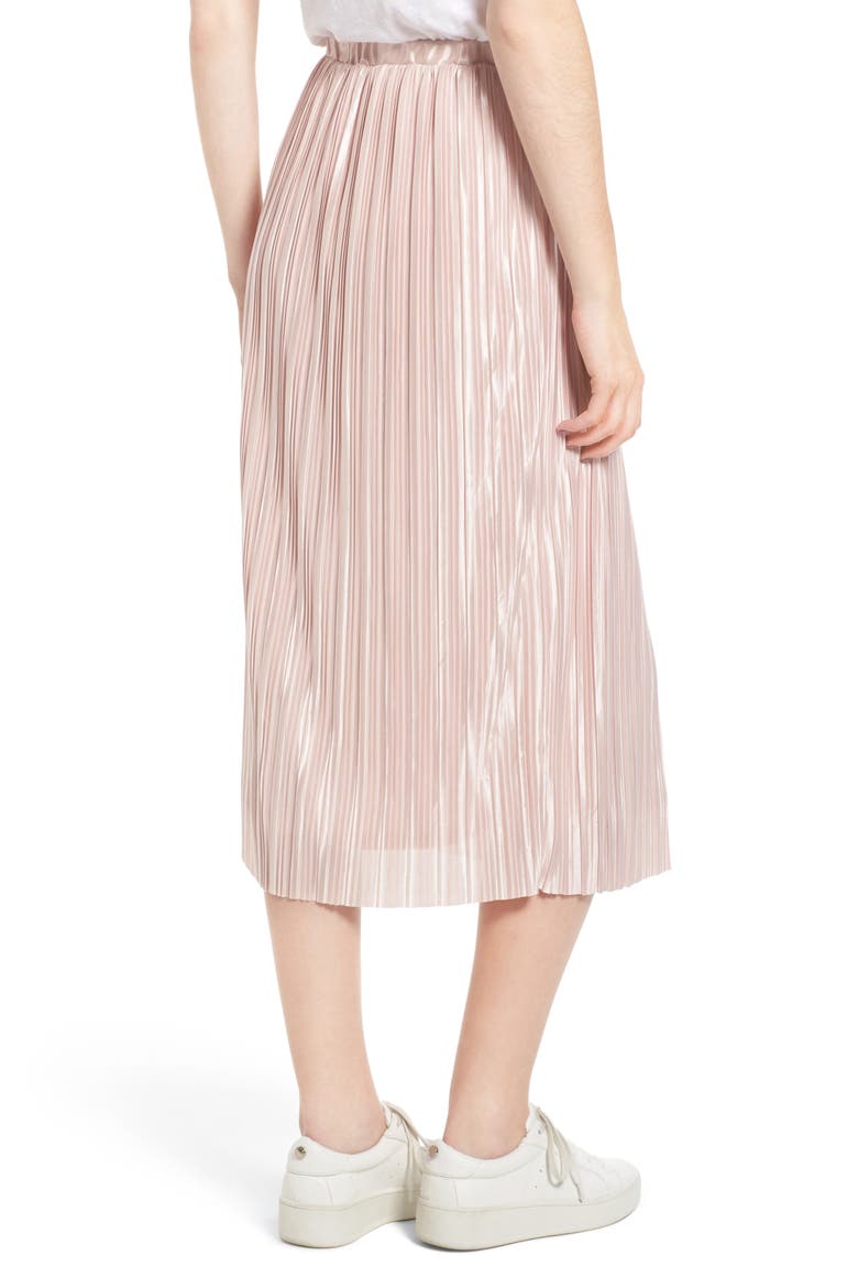 Plissé Pleat Skirt, Alternate, color, PINK PEACH
