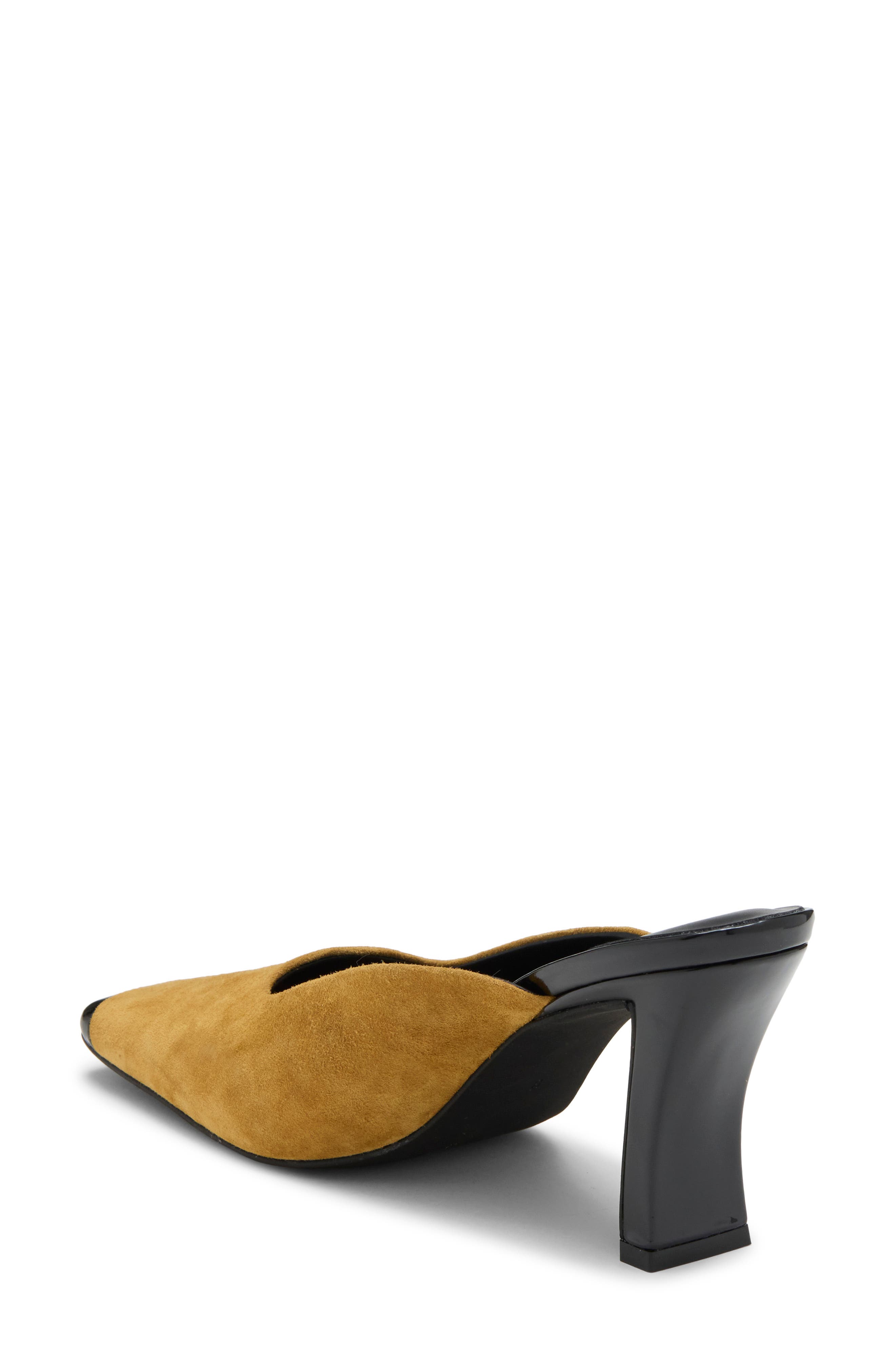 Pathos Leather Mule, Alternate, color, BEIGE SUEDE BLACK COMBO