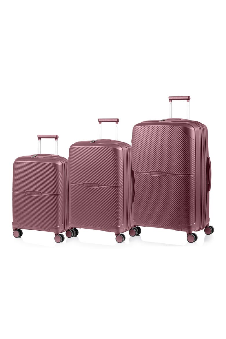 Aura 3-Piece Hardside Luggage Set, Main, color, BURGUNDY