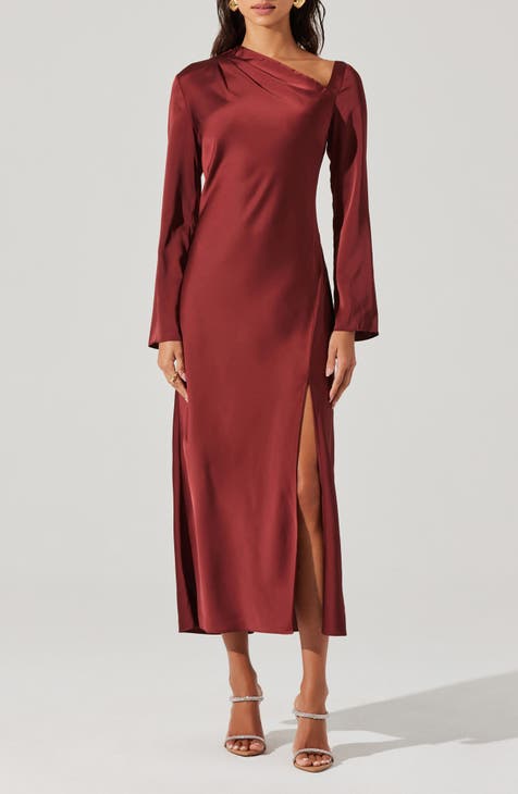 Outlets Boden Poinsettia Rebecca Velvet Asymmetrical Hem Madi Dress Rich Red Dress 8