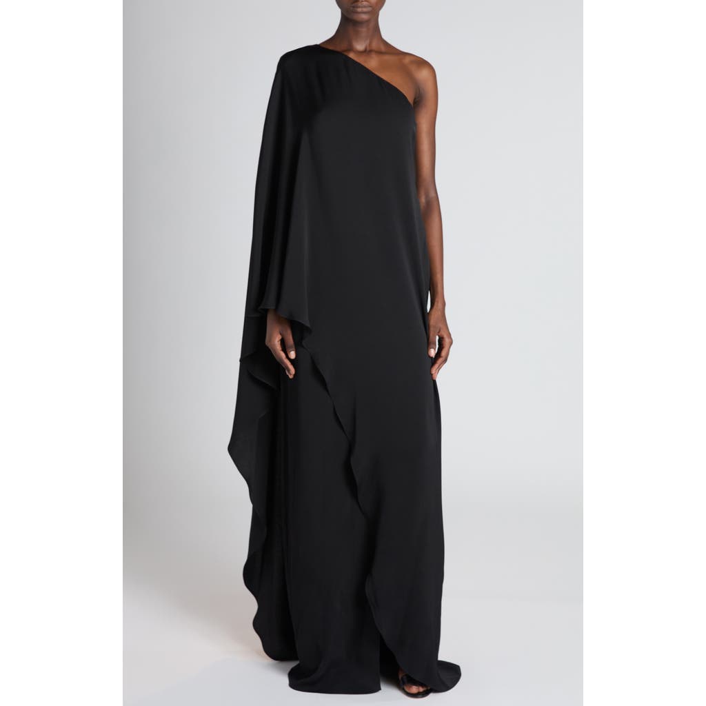Shop Tom Ford One Shoulder Crepe Cady Gown In Black
