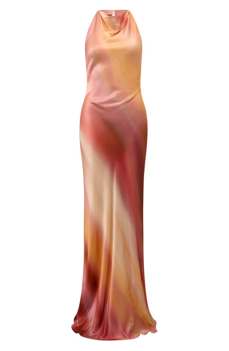 Ever New Andie Satin Open Back Maxi Dress, Alternate, color, Soraya Ombre
