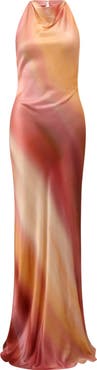 Ever New Andie Satin Open Back Maxi Dress