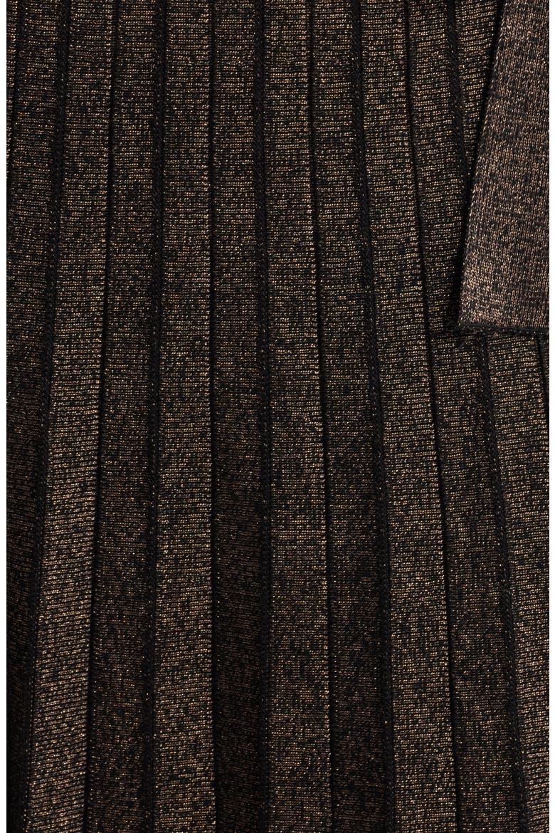 Metallic Long Sleeve Knit Midi Dress, Alternate, color, COPPER
