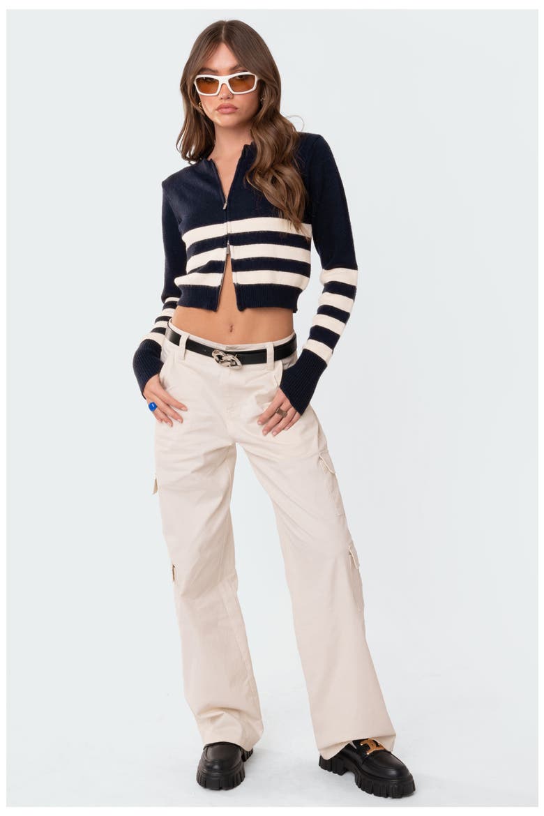 Tori Double Zip Sweater, Alternate, color, NAVY