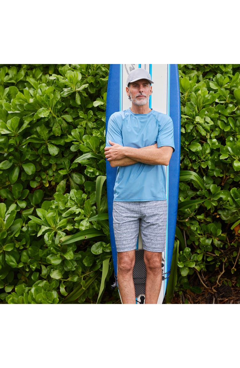 UV Skinz Coastal Board Shorts - 9 Inch, Alternate, color, Cool Grey Aztec Stripe