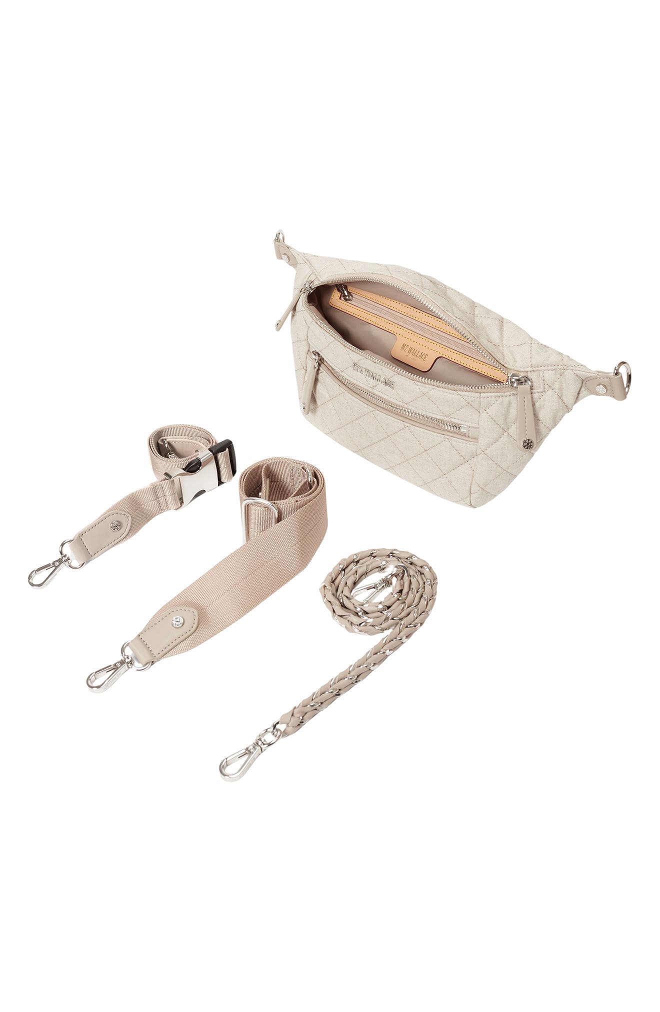 MZ Wallace Small Crosby Quilted Nylon Convertible Sling Bag, Alternate, color, 