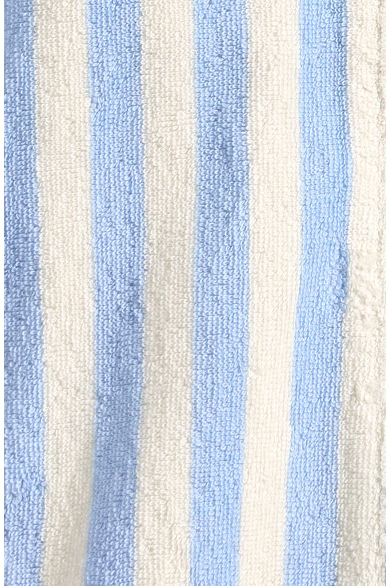 Stripe Hooded Organic Cotton Terry Cover-Up, Alternate, color, BLUE STRIPED