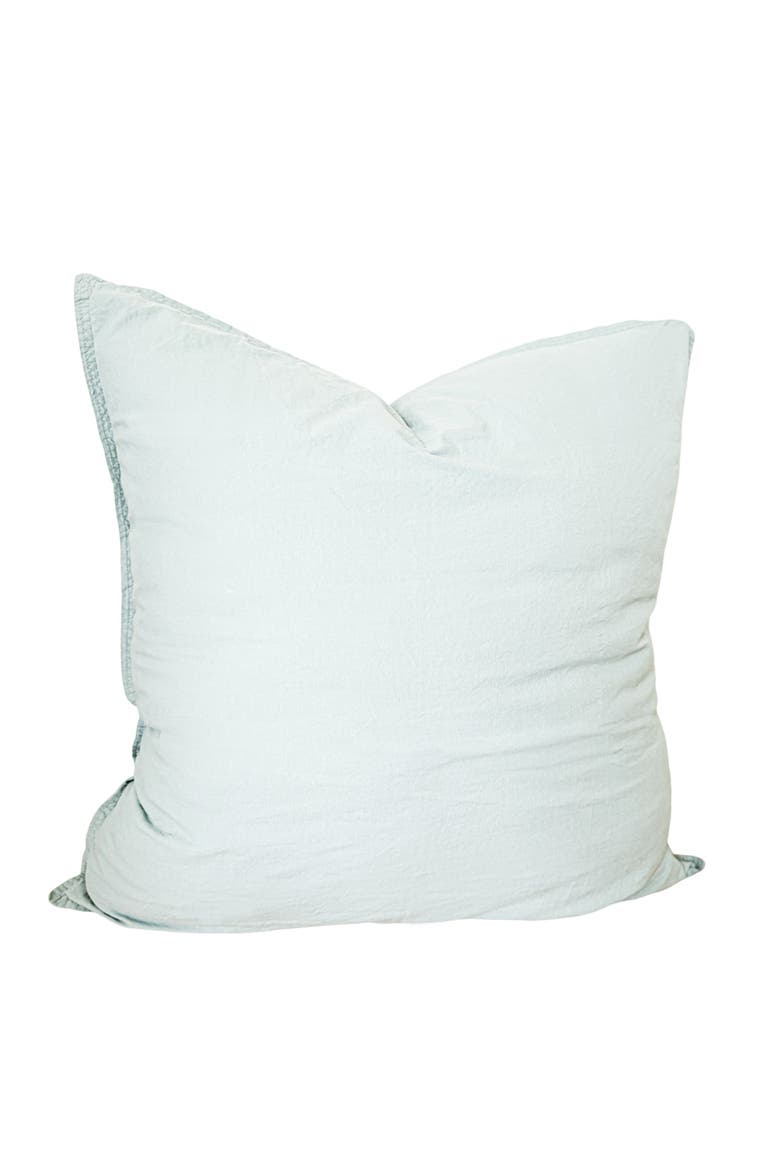 Stonewashed Cotton Percale Pillow with Down Alternative Insert, Alternate, color, White
