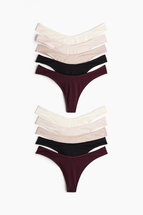 10-pack Cotton Thong Briefs